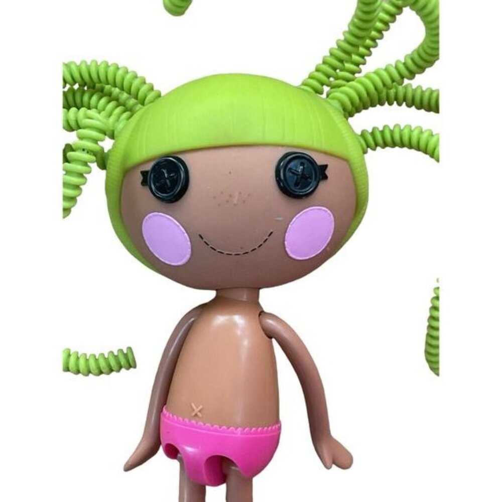 Lalaloopsy Mini Doll With Green Spiral Hair Pink Bottoms Bendy Arms Legs Collect